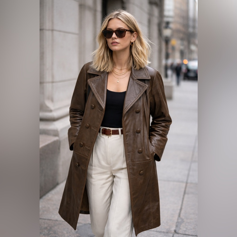 VINTAGE LEATHER TRENCH